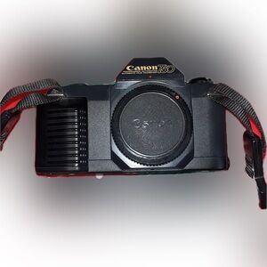 Vintage Canon T50 35mm Film Camera Bundle - Lenses, Flash & Carrying Case